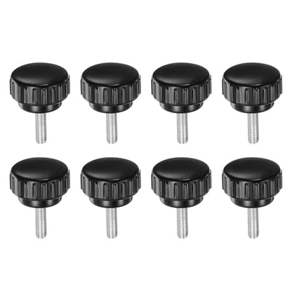 uxcell 8pcs Knurled Clamping Knobs M5 x 16mm Metric Male Thread 25mm Head - size: M5 x 16mm x 25mm