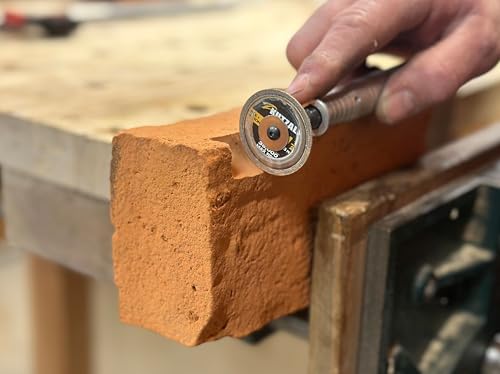 Kutzall 1.5" Diamond, Tile & Masonry Cutting Wheel w/ 1/8" Shaft Mandrel. 25X Longer Life Than Standard Diamond Wheels. High Performance Cutting on Concrete, Brick, Tile, Stone and Ceramics.