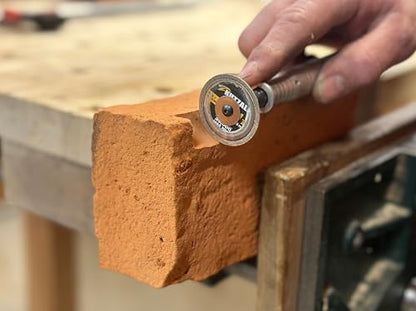 Kutzall 1.5" Diamond, Tile & Masonry Cutting Wheel w/ 1/8" Shaft Mandrel. 25X Longer Life Than Standard Diamond Wheels. High Performance Cutting on Concrete, Brick, Tile, Stone and Ceramics.