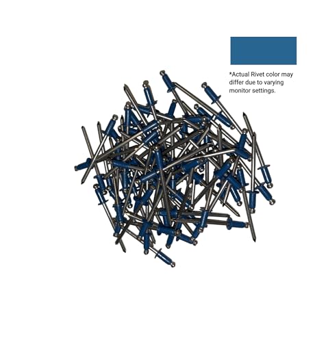 Eagle 1 Blind Pop Rivets (250 count) #43 Stainless Steel and #44 Aluminum Rivets, Multiple Colors, Free 1/8" Drill Bit wih Order, Quantity Discounts Available (#43 Stainless Steel, Regal Blue) - color: Regal Blue, size: #43 Stainless Steel