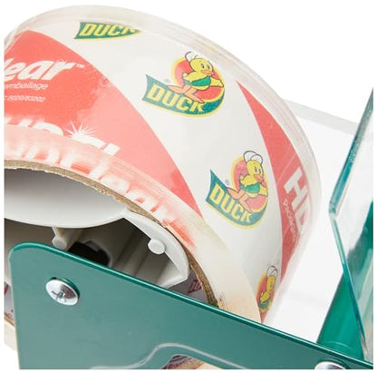 Duck HD Clear Packing Tape Dispenser Heavy Duty Packaging Tape Gun for Packing Boxes, Shipping and Moving - Includes 1 Refill Roll of HD Clear 1.88 in. x 50 Yards - Foam Handle (287398) (Pack of 4) - size: 4-Pack, style: Dispenser + 1 Roll