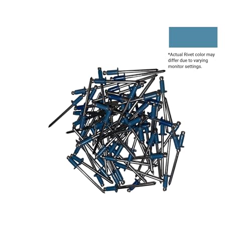 Eagle 1 Blind Pop Rivets (250 count) #43 Stainless Steel and #44 Aluminum Rivets, Multiple Colors, Free 1/8" Drill Bit wih Order, Quantity Discounts Available (#43 Stainless Steel, Hawaiian Blue) - color: Hawaiian Blue, size: #43 Stainless Steel