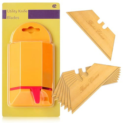 Bates - Utility Knife Blade Dispenser, 40 Pack, Titanium Plated Box Cutter Refills - color: Titanium With Dispenser, size: 40 Pack