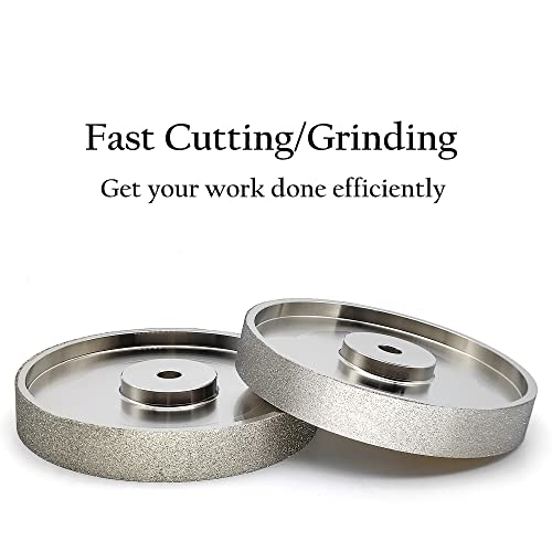 CBN Grinding Wheel 6 Inch 600 Grit, 1/2" Arbor, for Bench Grinders - size: 600 Grit