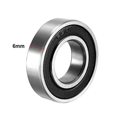 uxcell 6901-2RS Deep Groove Ball Bearing 12mm x 24mm x 6mm Double Sealed Carbon Steel Bearings 8pcs - size: 12mmx24mmx6mm