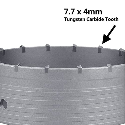 150mm (5.9") Concrete Hole Saw with 220mm SDS Plus Shank Rod - style: 150mm ( 5.9 inch )
