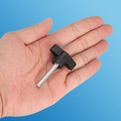 PATIKIL M6 x 16mm Tee Wing Thumb Screws, 6Pcs Carbon Steel Mechanical Handle Bolt Thumb Screws for Remove Replace Hand Clamping Tightening Knobs Power Supply, Black - size: M6 x 16mm