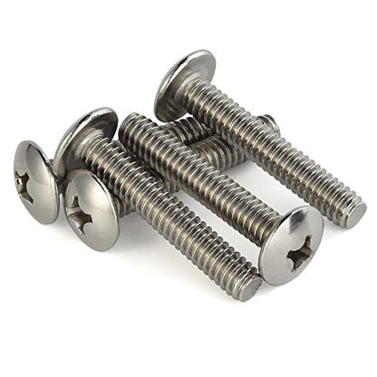 Mellewell M6-1.0 x 30mm Truss Head Machine Screws, Full Thread, 18-8 Stainless Steel, Quantity 25 - color: Silver, size: M6-1.0 x 30mm