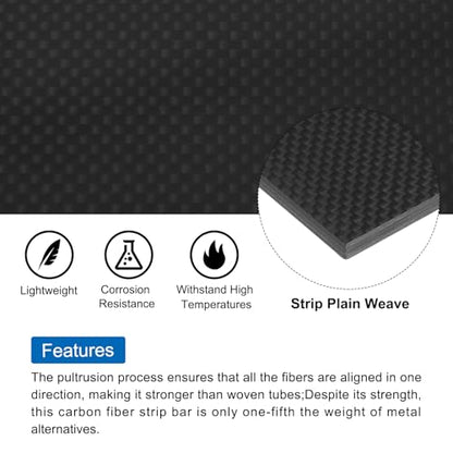 MECCANIXITY 1 Pcs Carbon Fiber Sheet 250×100×6mm Glossy Surface Pultruded Flat Carbon Fiber Board Plate Plain Weave Panel Sheet for Kites RC Airplane - size: 250×100×6mm, style: Glossy