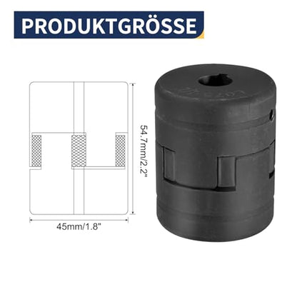 uxcell 1/2" to 1/2" L075 Flexible 3-Piece L-Jaw Coupling Coupler Set & Buna-N NBR Rubber Spider for Log Splitter Hybrid Equipment - size: 1/2" to 1/2"