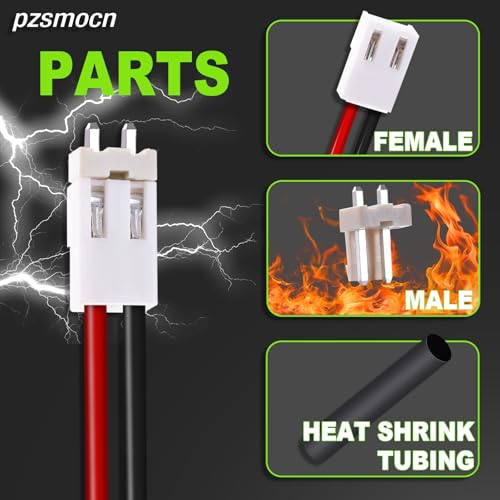 20 Sets/80 Pcs JST VH 3.96mm 2 Pin 22AWG Silicone Connector Kit - size: 2-Pin, style: JST-VH