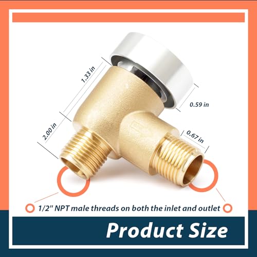 Upgraded Brass RV Vacuum Breaker Check Valve 571-VAC-CHK-A