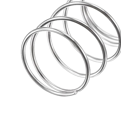 uxcell Compression Spring,304 Stainless Steel,18mm OD,1mm Wire Size,9mm Compressed Length,50mm Free Length,5.9N Load Capacity, Silver Tone,5pcs - size: 18mmx1mmx50mm