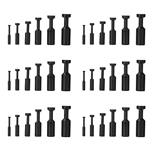 zjxed 36 Pcs Push-to-Connect Fittings, Cap Style Pneumatic Blanking Plugs, Fittings for 1/8 5/32 1/4 5/16 3/8 1/2 Inner Dia Tube - style: Air Plug Fittings(36pcs)