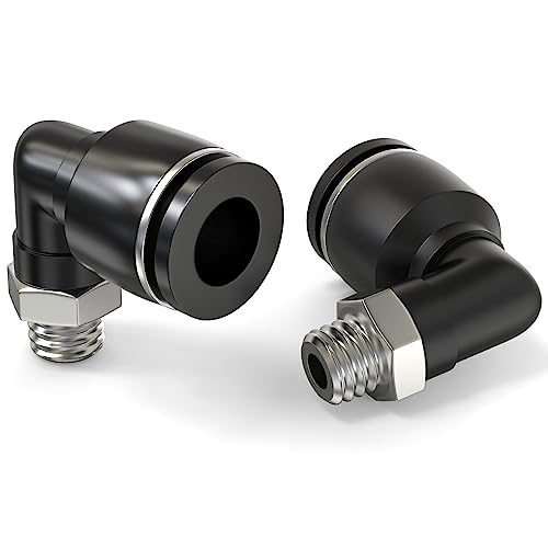 TAILONZ 4mm x M6 Push to Connect Elbow Fitting 10Pcs - size: 4mm OD M6