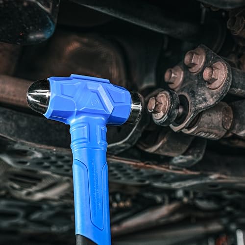 Real Steel 32 Oz Ball Peen Dead Blow Hammer Anti-Vibration Heavy Duty Hammer for Metal Working - size: 32 Oz