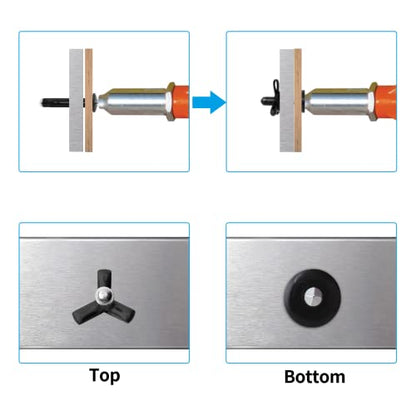 Jiozermi Aluminum Tri-Fold Rivets, 5/32" x 1", Black - color: Black, size: 5/32" x 1"