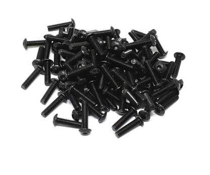 iexcell 100 Pcs M4 x 16mm Thread Pitch 0.7 mm Alloy Steel 12.9 Grade Hex Socket Button Head Cap Screws Bolts Kit, Black Oxide Finish - size: M4 x 16mm