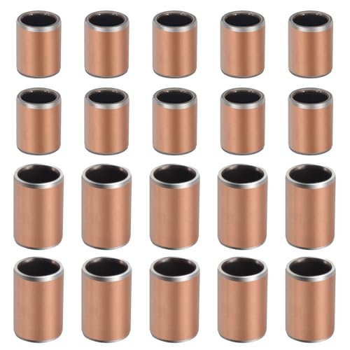 20PCS Sleeve Bearings 6mm Bore x 8mm OD x 10mm Length, Oilless Self-Lubricating Bronze Bushings, Plain Bearings for Machinery, Automotive, Fitness Equipment & Industrial Use - size: 6*8*10 MM