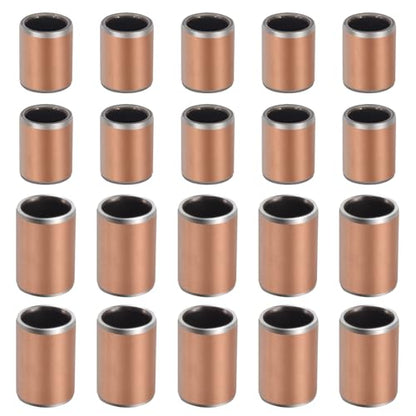 20PCS Sleeve Bearings 6mm Bore x 8mm OD x 10mm Length, Oilless Self-Lubricating Bronze Bushings, Plain Bearings for Machinery, Automotive, Fitness Equipment & Industrial Use - size: 6*8*10 MM