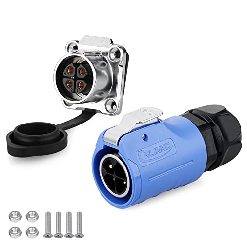 CNLINKO LP-20 Industrial Waterproof Connector IP68 Circular Aviation Plug - size: 4-Pin, style: Plug without Cable