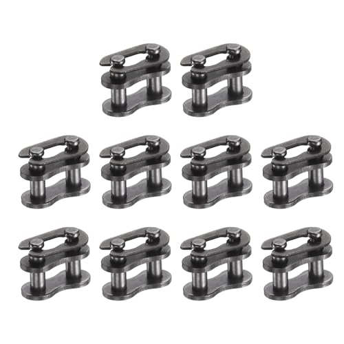uxcell 10 Pcs #25 Chain Master Connect Links 8.5mm Pitch, Carbon Steel Roller Chain Connector Links, Master Link Replacement for Bike Bicycle Go Kart - size: #25