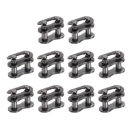 uxcell 10 Pcs #25 Chain Master Connect Links 8.5mm Pitch, Carbon Steel Roller Chain Connector Links, Master Link Replacement for Bike Bicycle Go Kart - size: #25