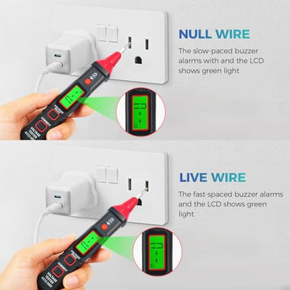 WGGE WG-1005C Digital AC Voltage Tester Screwdriver, 12-1000V, LCD