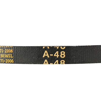uxcell A48 Drive V-Belts 48" Inner Length 47" Inner Girth 13mm Width 8mm Thick JIS Standard A-Section Rubber Drive Industrial Transmission Belt - size: 48"