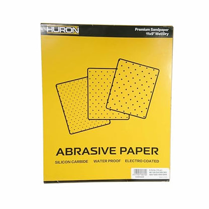 Huron Premium Precision Professional Sandpaper 11x9 Wet/Dry Ultra Fine 1200 Grit (20 pc) - style: 1200 Grit