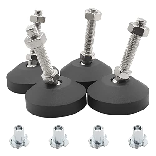 Luomorgo M8 Leveling Feet with T-Nut, 4 Pcs, D50 x M8 x H50 - size: D50 x M8 x H50