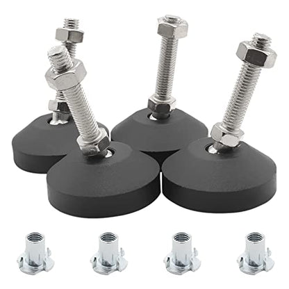 Luomorgo M12 Leveling Feet with T-Nut, D50 x M12 x H50, 4 Pcs - size: D50 x M12 x H50
