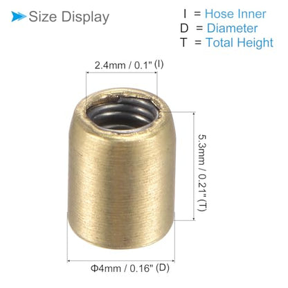 Brass Push Button Grease Oil Cup, | 4x5mm Male Thread | Brass Ball Oiler Nipple - (Applications: for Lubrication System), 20-Pieces - size: 4x5mm