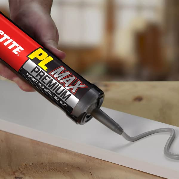 Loctite PL Premium Max Construction Adhesive, 9 fl oz Cartridge, 12 Pack - Versatile Construction Glue for Wood, Concrete, Stone & More - size: 12 Pack