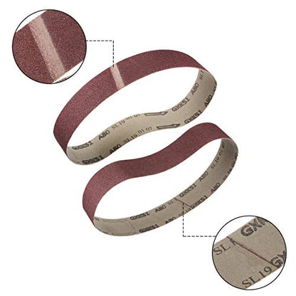 uxcell 2 x 27 Inch Sanding Belt 80 Grit Sand Belts for Belt Sander 5pcs - style: 80 Grit