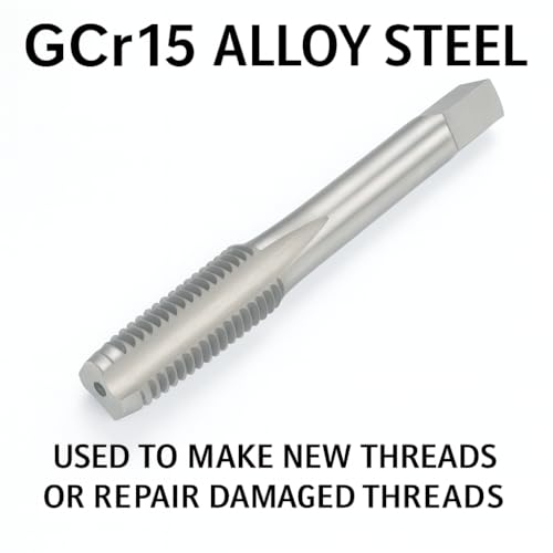 3/8"-18 NPT Tap and Die Set – GCr15 Alloy Steel Pipe Thread Tap and Hex Die Combo, Taper Thread Repair Tool for Conical Pipe Fittings - size: 3/8"-18