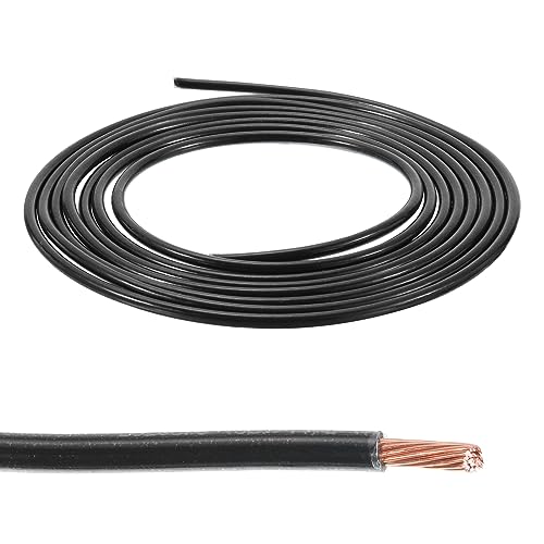 MECCANIXITY THHN Stranded Wire 10 Feet 14AWG Gauge Insulation Building Wire - UL Listed Copper Cable - PVC 600V Electrical Wire for Residential,Commercial,Industrial,Grounding - Black - color: Black, size: 10 Feet x 14 AWG