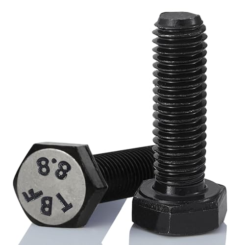 M6 x 70mm 10Pcs Hex Head Screws Bolts, M6 x 1.0 Bolt, 8.8 Grade Alloy Steel, Hexagon Head Screws, Black Oxide Finish, Metric Full Machine Thread - size: M6 x 70mm(10PCS)