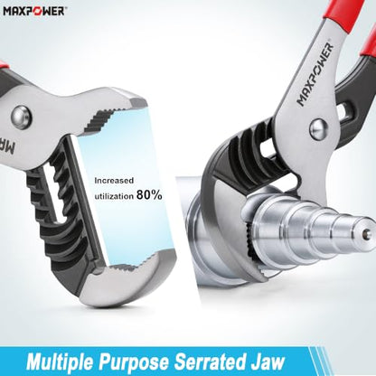 MAXPOWER 16-inch Groove Joint Pliers, 3.34-inch Jaw Opening - size: 16"