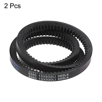 HARFINGTON 2pcs 13x930 Cogged V-Belts AX Section Drive Raw Edge Belt 930mm Inner Girth 13mm Width 8mm Thickness EPDM for Power Transmission - size: 930mm