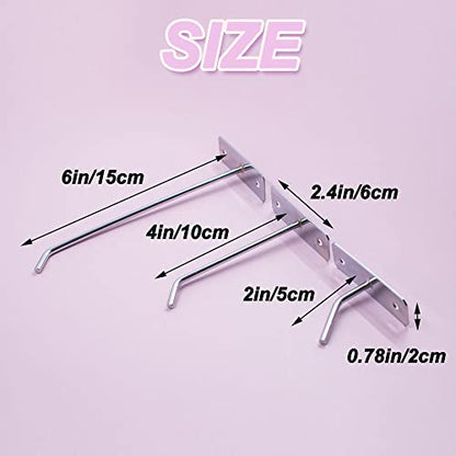 30pcs Wall Mounted Heavy Duty Metal Single Hooks Home Storage Organizer Hanger Stainless Steel Hooks (2/4/6inch) - size: 2/4/6 inches