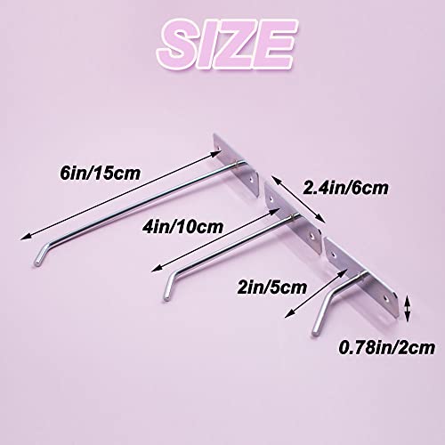 30pcs Wall Mounted Heavy Duty Metal Single Hooks Home Storage Organizer Hanger Stainless Steel Hooks (2/4/6inch) - size: 2/4/6 inches