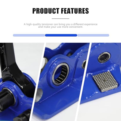 Heavy Duty Banding Strapping Tensioner & Cutter Manual Packaging Tools Windlass for 1/2"-3/4" Width Polyester Poly Strap(Bearing Swivle Mute) - color: PET mute, size: 1/2-3/4in