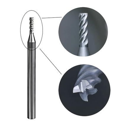 Tools Carbide End Mill Square Milling Cutter for Cutting Alloy Steels,Cast Iron, Hardened Steel - 4 Flute Cutting Tools 1/8 Shank (1/16-1.5" 5PCS) - size: 1/16-3/16-1.5" 5PC