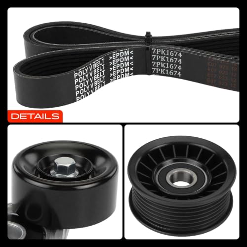 A-Premium Engine Serpentine Belt Drive Kit with Tensioner & Idler Pulley