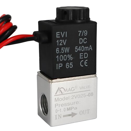 1/4inch DC 12V 2 Way Normally Closed Electric Solenoid Air Valve - size: 1/4" Port, style: DC 12V