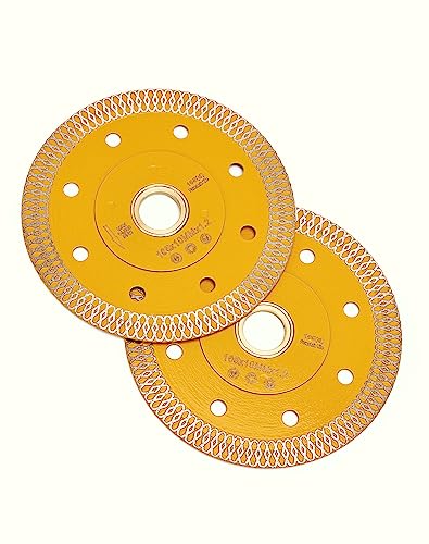2pc/Lot 4 Inch Super Thin Diamond Saw Blade Porcelain Cutting Blade for Cutting Granite Marbles Tiles (4-2pc)… - size: 4 inch-2