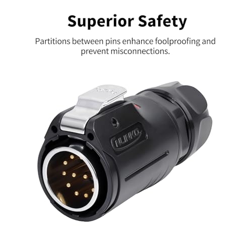 CNLINKO LP-24 12 Pin Circular Connector IP68 Waterproof Mating Plug Set - size: 12-Pin