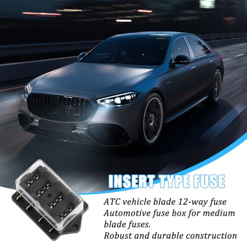 4-Way Covered Standard Blade Fuse Distribution Block - size: 4P