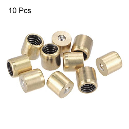 uxcell Brass Push Button Grease Oil Cup 10x10mm Ball Oiler for Lubrication System 10Pcs - size: 10x10mm